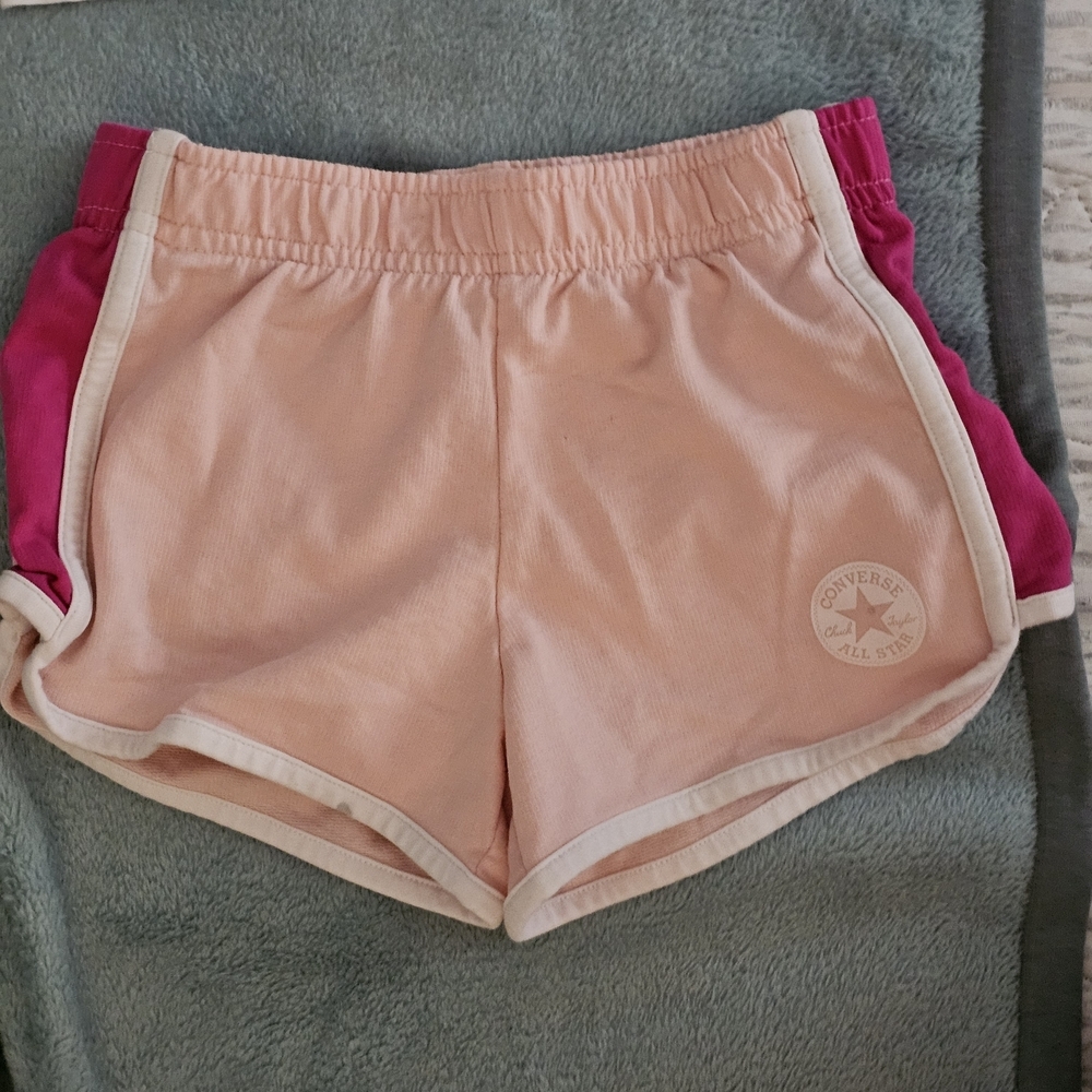 Converse White and Pink Graphic Tee and Shorts Set - Picture 7 of 8